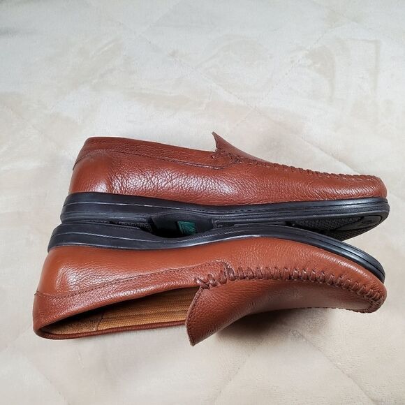 Arnold Palmer Mens Tan Brown Leather Loafers Made in Brazil Size 10M - Picture 5 of 9